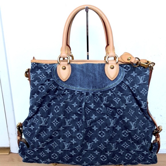 LG 🌺🌺 STUNNING 🌺🌺 Louis Vuitton Denim Neo Cabby GM - Picture 2 of 15